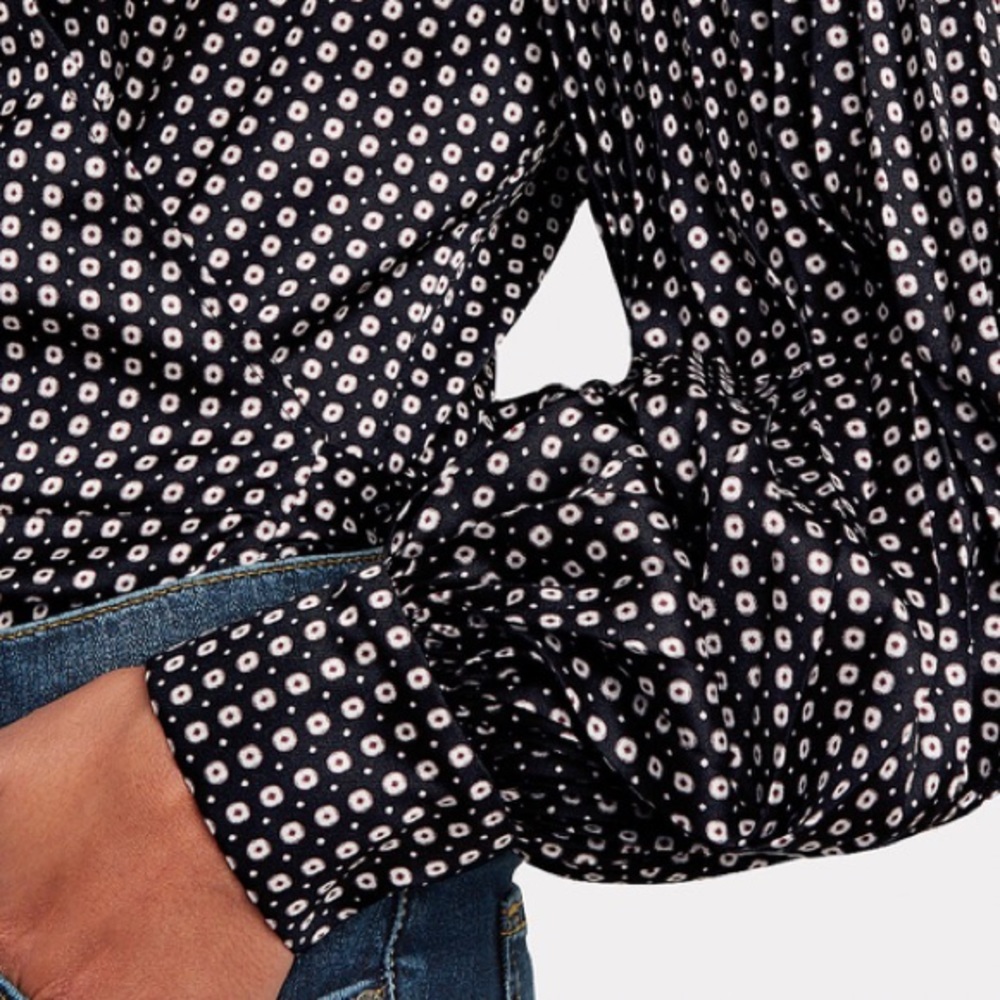 INTERMIX JENNA WRAP DUCHESS SATIN TOP IN MULTI - Picture 6 of 16